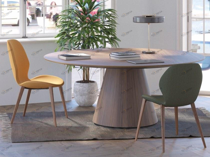 Ersa Круглый стол для переговоров из фанерованной древесины sun-id-1439405