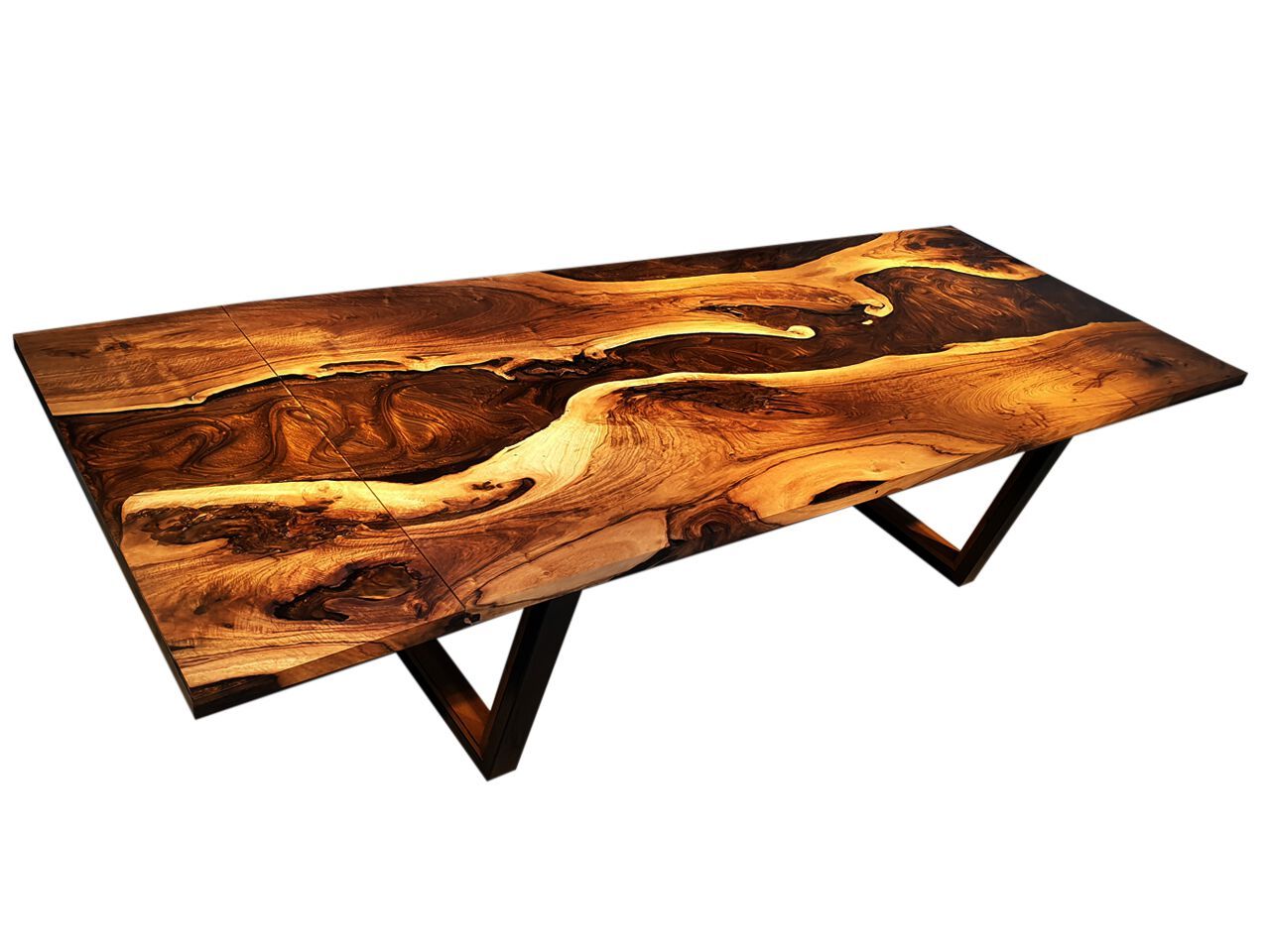 Прямоугольный выдвижной стол из смолы и орехового дерева Legnor LEG2408776 ARCH-00119227