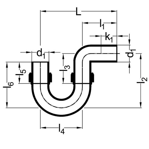 SANIT 05266000000 Универсальная сифона на выходе из ПЭ, с воротником рукава  - Вид №1