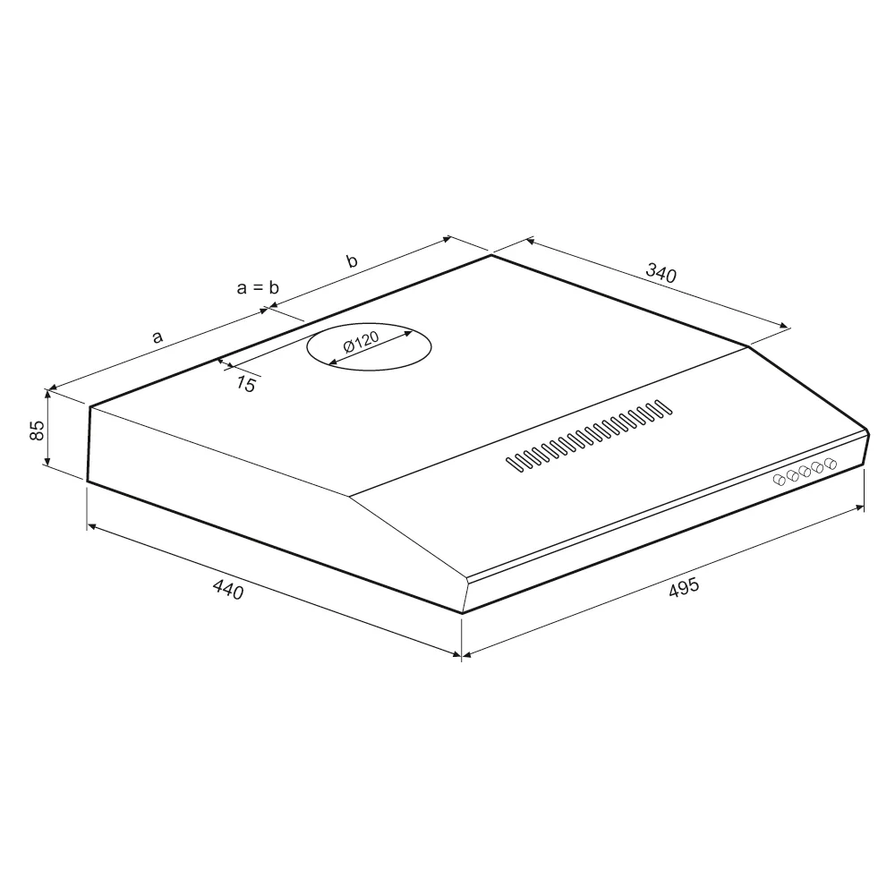 9282051 Вытяжка подвесная KRONA JILLIAN 500 white PB белый/белый KRONA1 STDN-0060821 - Вид №11