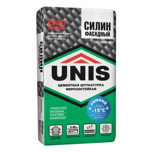 Штукатурка цементная Unis Зимний силин фасадная 25 кг