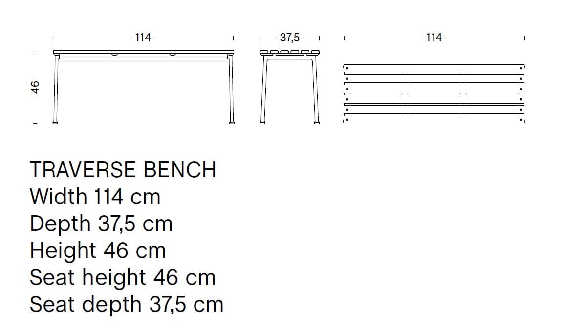 Садовая скамейка из ясеня Hay Траверс ARCH-00101349 - Вид №6