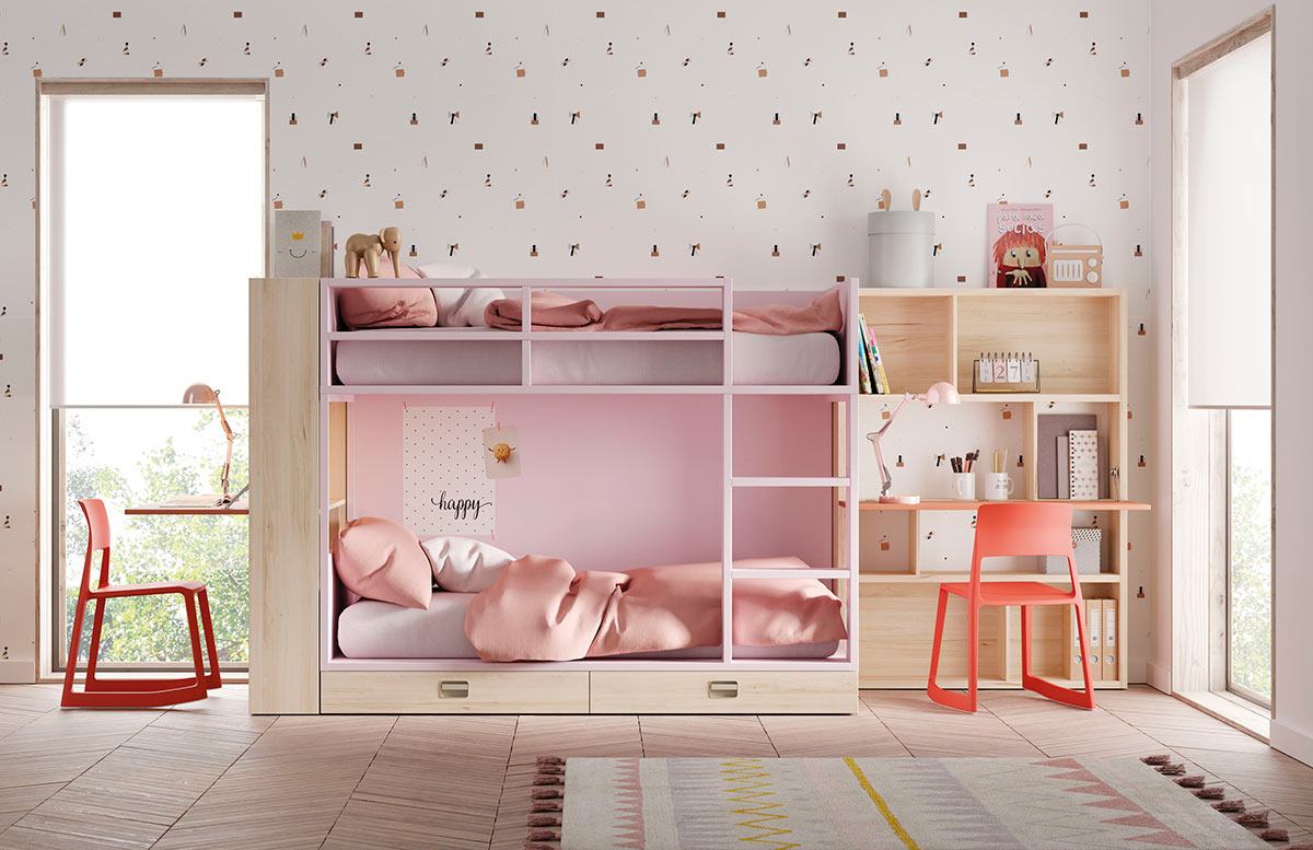 103552 Детская спальня с кроватью и полкой Secret La Grama Flat Santreyd