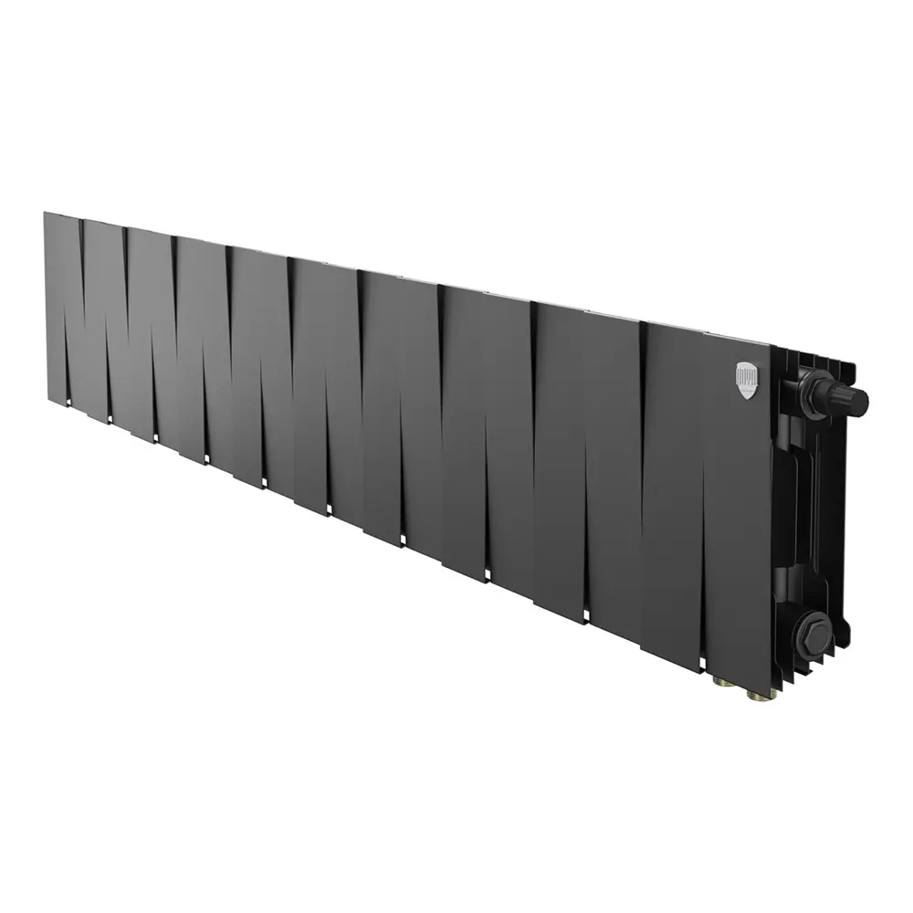 Радиатор секционный Royal Thermo PianoForte VDR80 200/10 20 секций нижнее правое подключение биметалл черный 89408790 STLM-2052204  - Вид №1