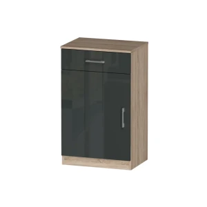 91545954 Тумба Furnistyle Лайф 10881 55x90x40 см ЛДСП цвет дуб сонома/антрацит STLM-1507874