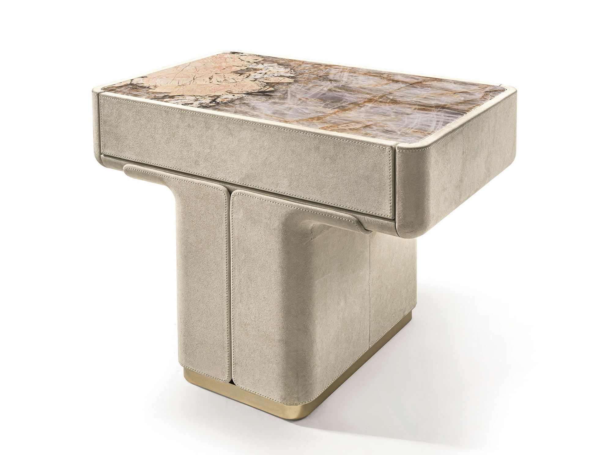 Кожаная тумбочка Longhi Loveluxe 2020-Sartoria collection ARCH-00096835