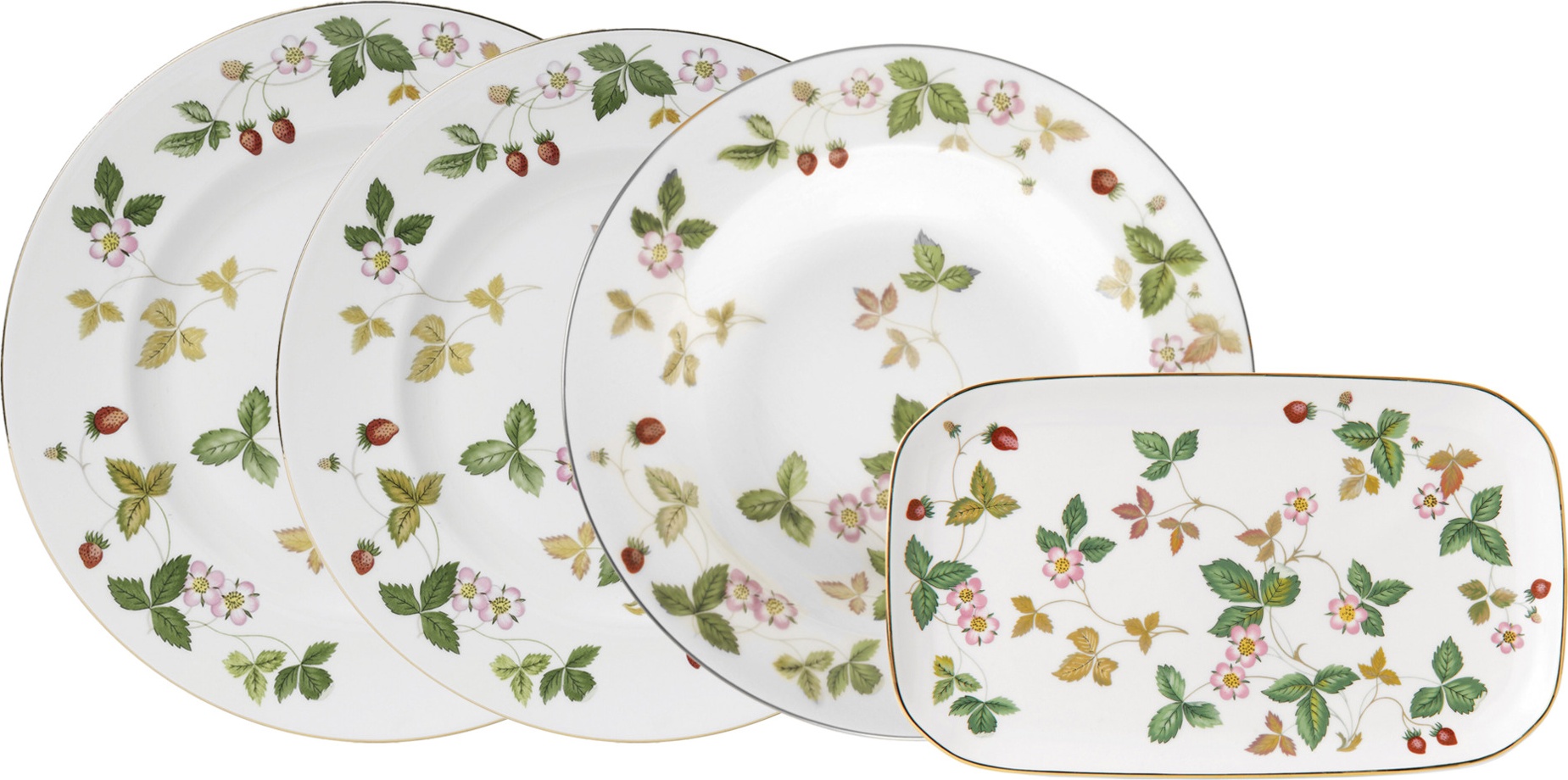 10676131 Wedgwood Сервиз столовый Wedgwood Земляника на 6 персон 19 предметов, фарфор Фарфор костяной 