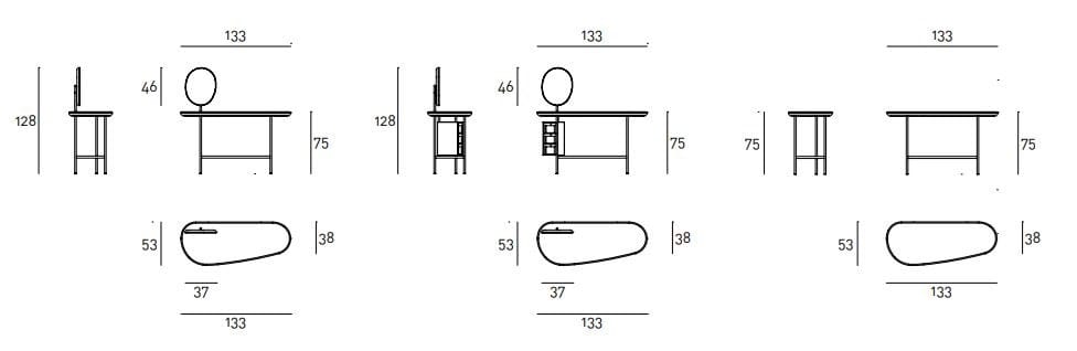 Деревянный письменный стол Living Divani Pebble ARCH-00102062 - Вид №8