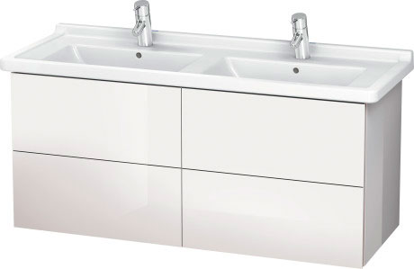 LC626908080 Тумбочка подвесная L-Cube #LC6269 1220 x 469 мм Graphit Super Matt Duravit - Вид №2