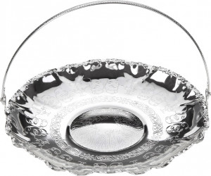 10611714 Queen Anne Сухарница "Корзинка" с ручкой Queen Anne 23см, сталь, посеребрение Сталь нержавеющая с посеребрением