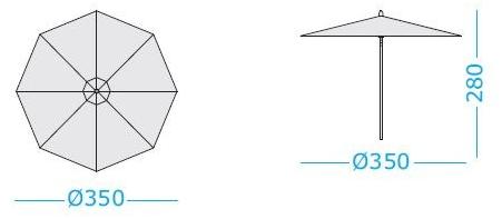 Ethimo Круглый зонт из акриловой ткани Classic Omrosb - Вид №5