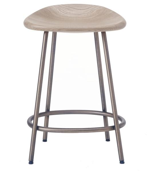 BassamFellows Табурет из стали и дерева Pebble Cb-272 - Вид №1