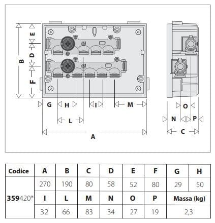 Предварительно собранный коллектор с общим перехватом CALEFFI 359 ARCH-00143874 - Вид №2
