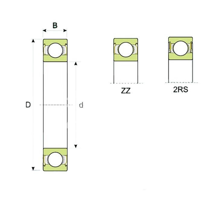 IS2441 Подшипник 609-2RS (пром. уп.) ISKRA  - Вид №1