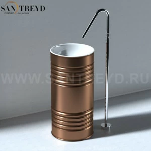 4742K80 Напольная раковина стоящая круглая Kerasan Artwork