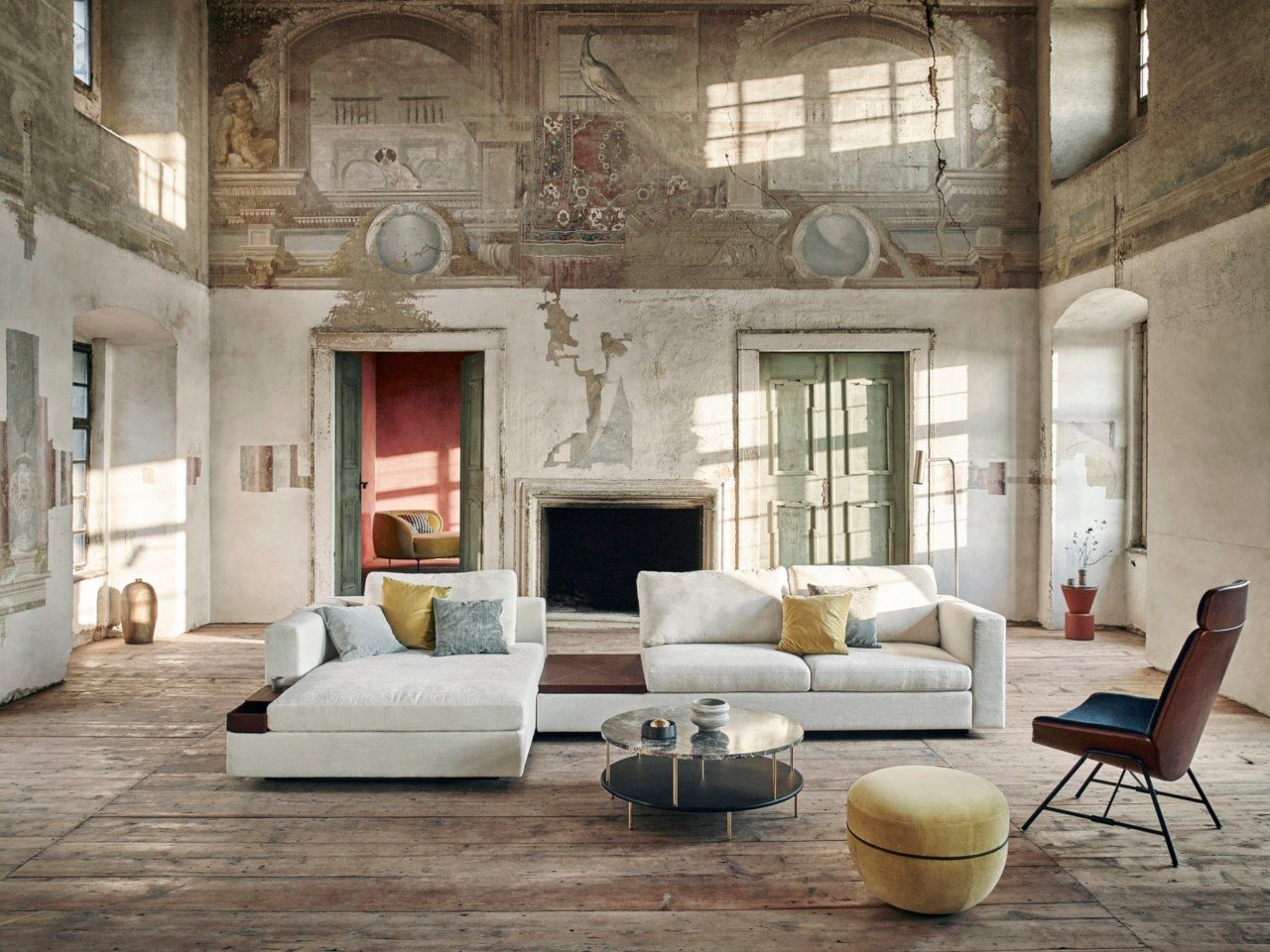 Модульный тканевый диван с полуостровом Wittmann CAMIN REVISITED ARCH-00118798 - Вид №2