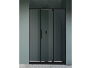 Хрустальная нишевая душевая кабина с поворотной дверью