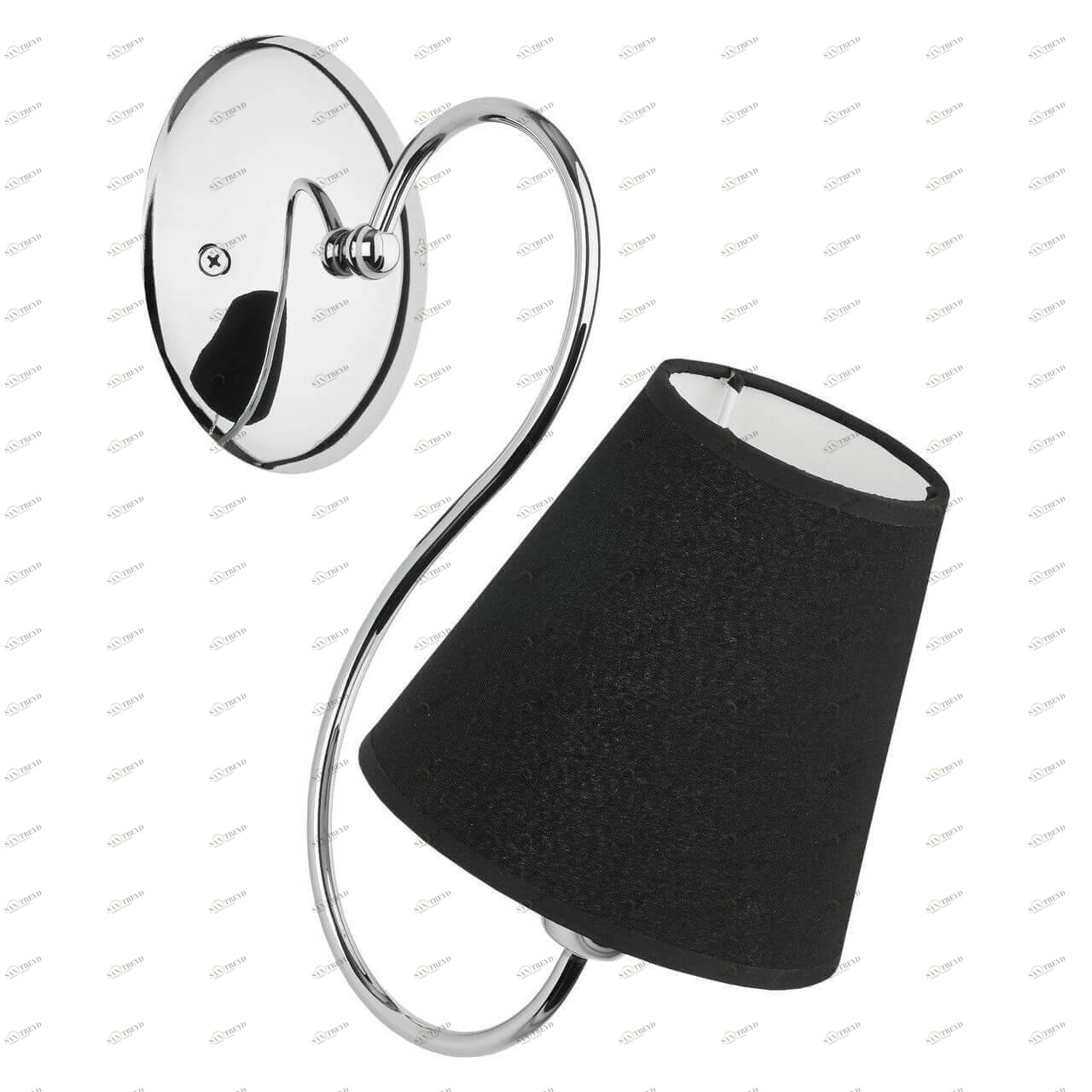 Бра с абажуром черное Ribera 11550 ALFA RIBERA 00-3928268 Серебро;черный 