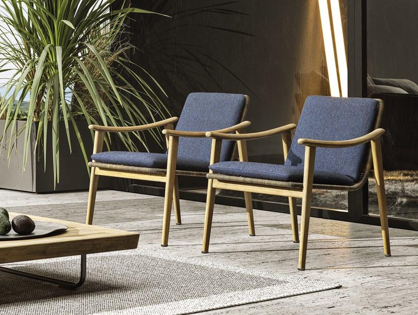 Minotti Садовое кресло из тика с подлокотниками Fynn outdoor sun-id-1456154 - Вид №5