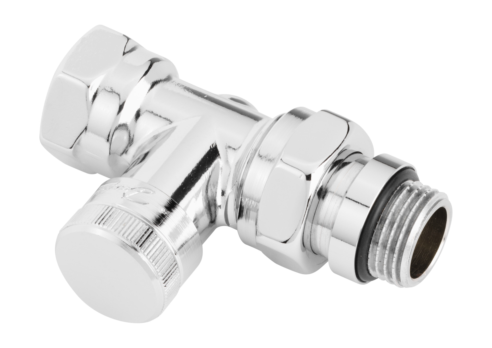 Danfoss Клапан RLV для бокового присоединения к радиатору RLV-CX Клапан запорный Ду 15, прям. хром 003L0274  - Вид №15
