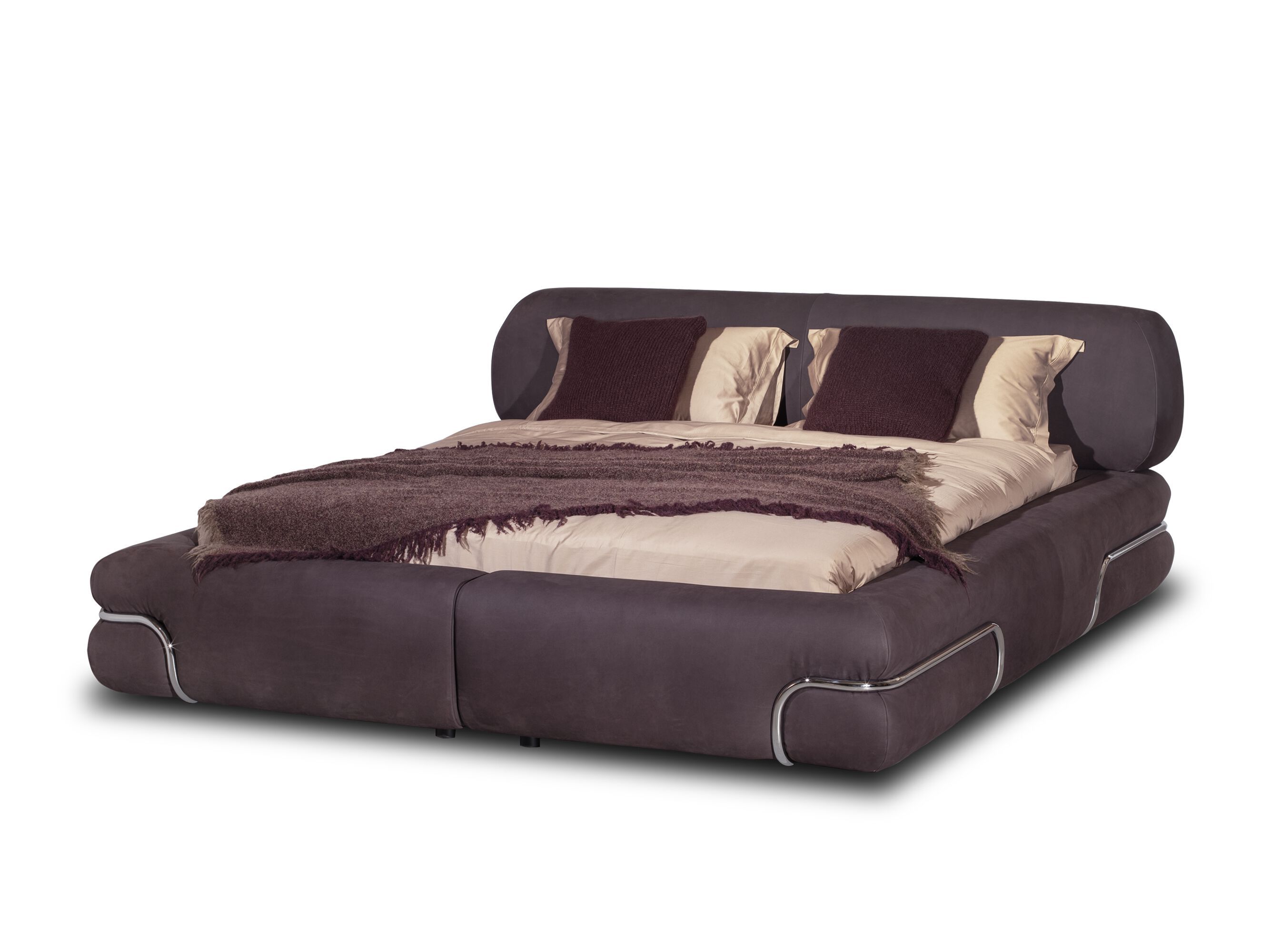 Кожаная двуспальная мягкая кровать Baxter So Soft ARCH-00032500