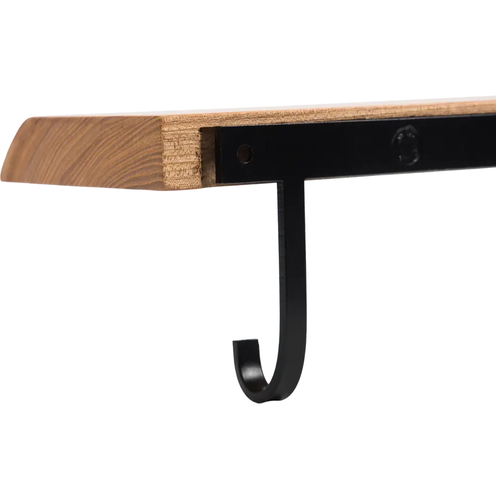 Полка прямая массив карагача 60 см с крючками Santreyd Куарагача STLM-2139168 - Вид №1