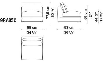 B&B Italia Диван из ткани Richard sun-id-1429934 - Вид №1