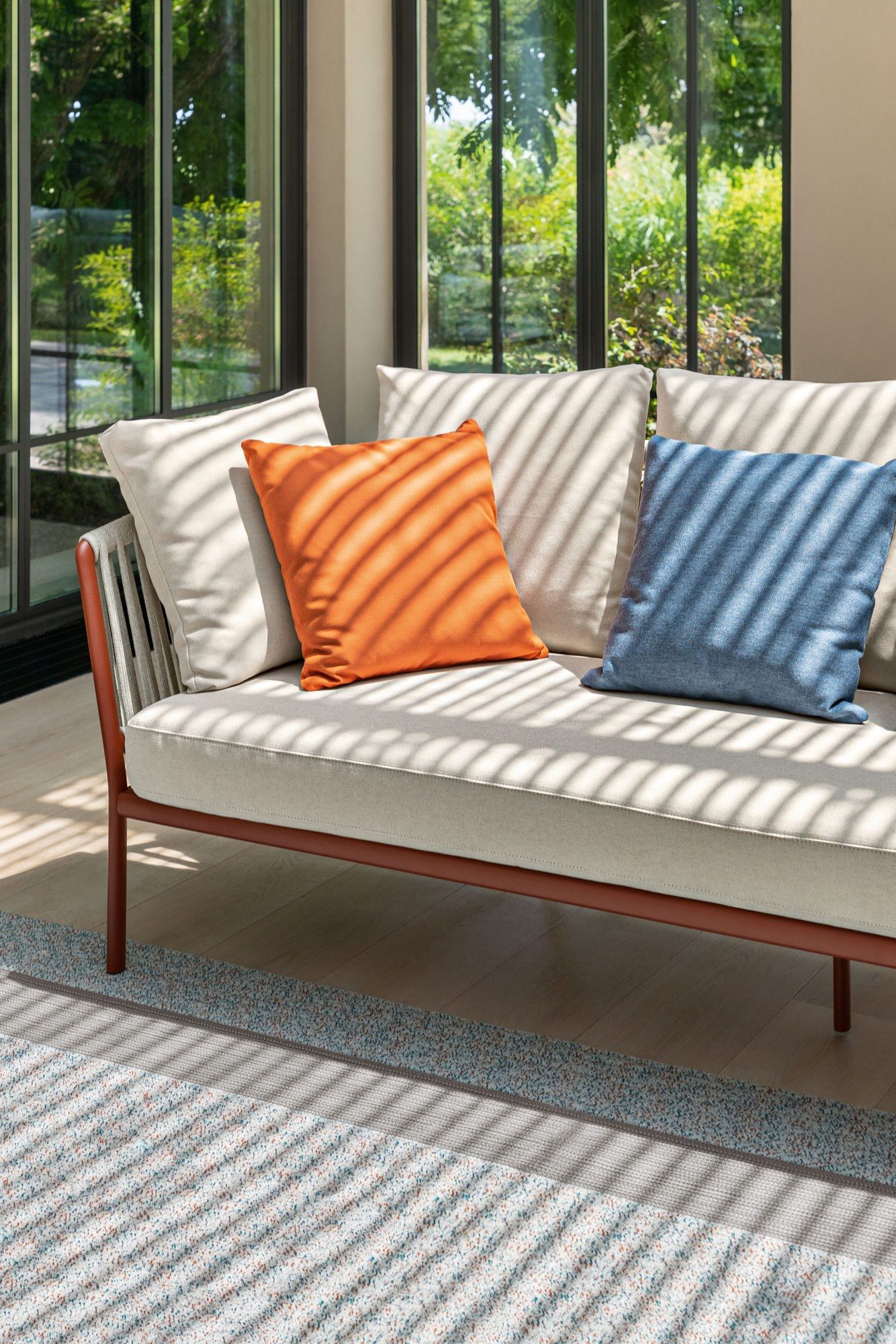 3-местный садовый диван из алюминия и ткани FAST Ria ARCH-00112278 - Вид №2