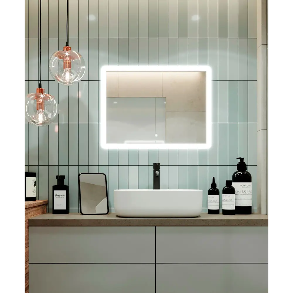 Зеркало для ванной Omega Glass Тип 2 SD612 с подсветкой 50x60 см прямоугольное STLM-2211452