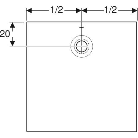 550.750.00.1 Квадратный душевой поддон Geberit Olona Geberit  - Вид №2