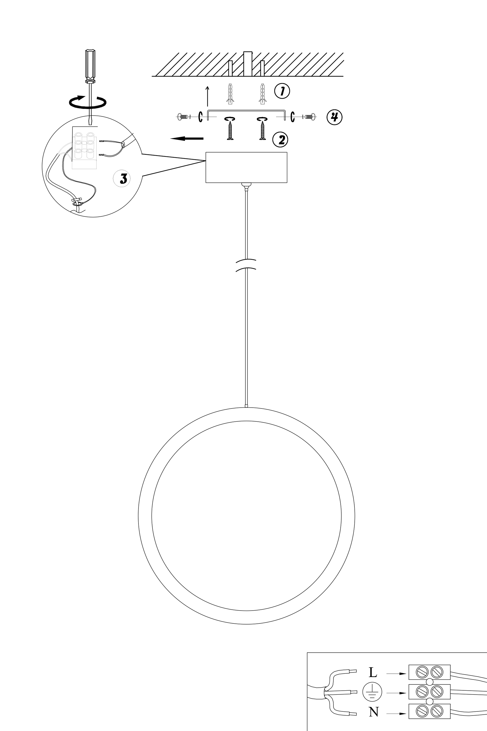 2000983199904 Подвесной светильник O-Wood диаметр 40 ELECTRORETRO Light Wood  - Вид №5
