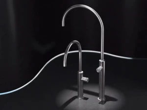 Radomonte Смеситель для раковины, однорычажный, из нержавеющей стали, без сливного отверстия Hiro Hir4