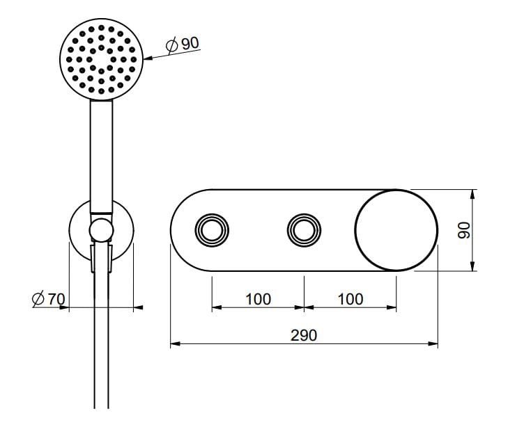 Смеситель для душа из латуни и мрамора с одной ручкой QD Magistro Lab Eternal ARCH-00149423 - Вид №2