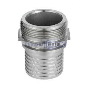 2,5in, штуцер с наружной резьбой под рукав, нерж. сталь, TLSM65SS TITAN LOCK