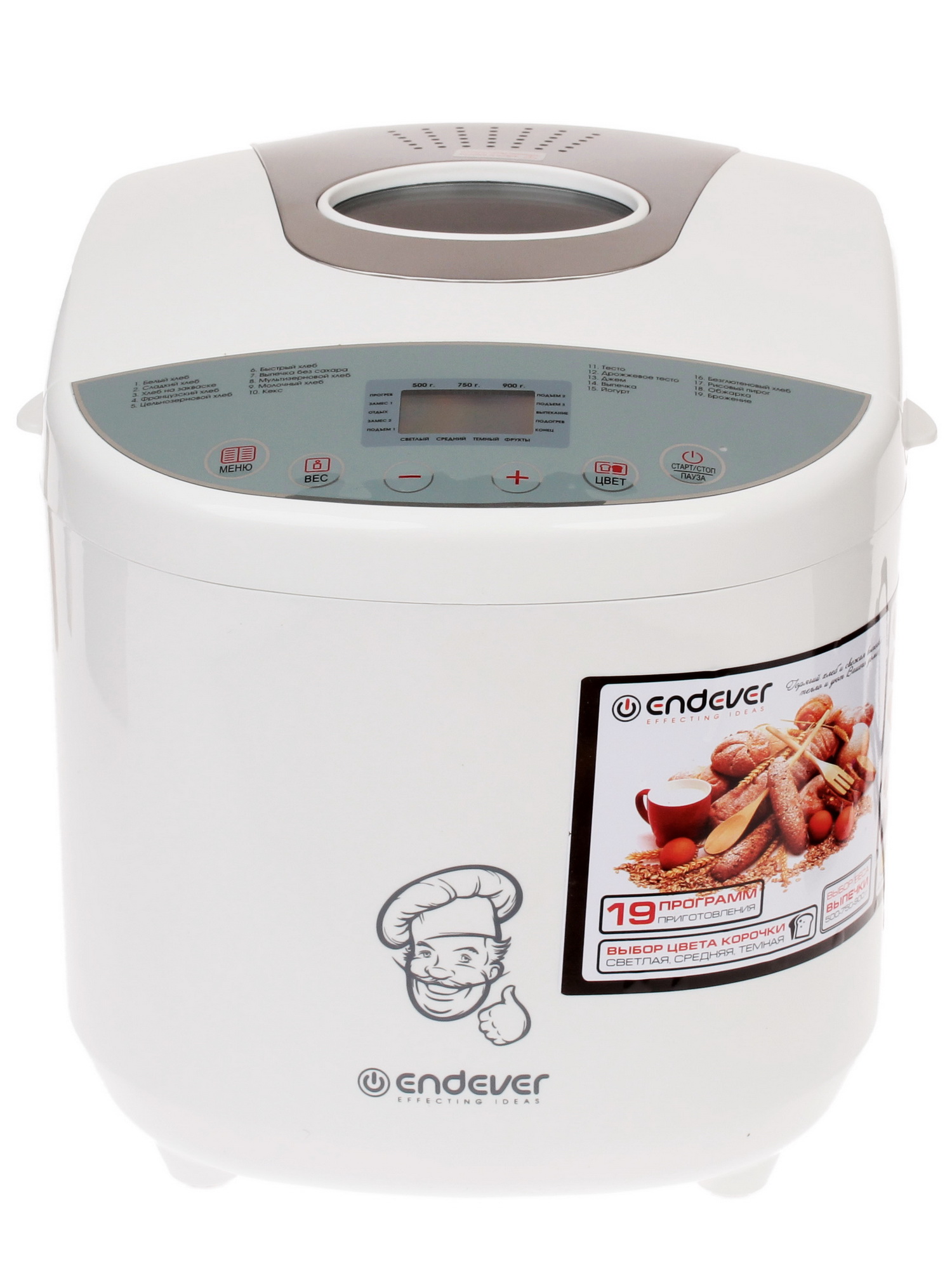 1063835 Хлебопечь Endever Skyline MB-51 белый STDN-0074083 - Вид №1
