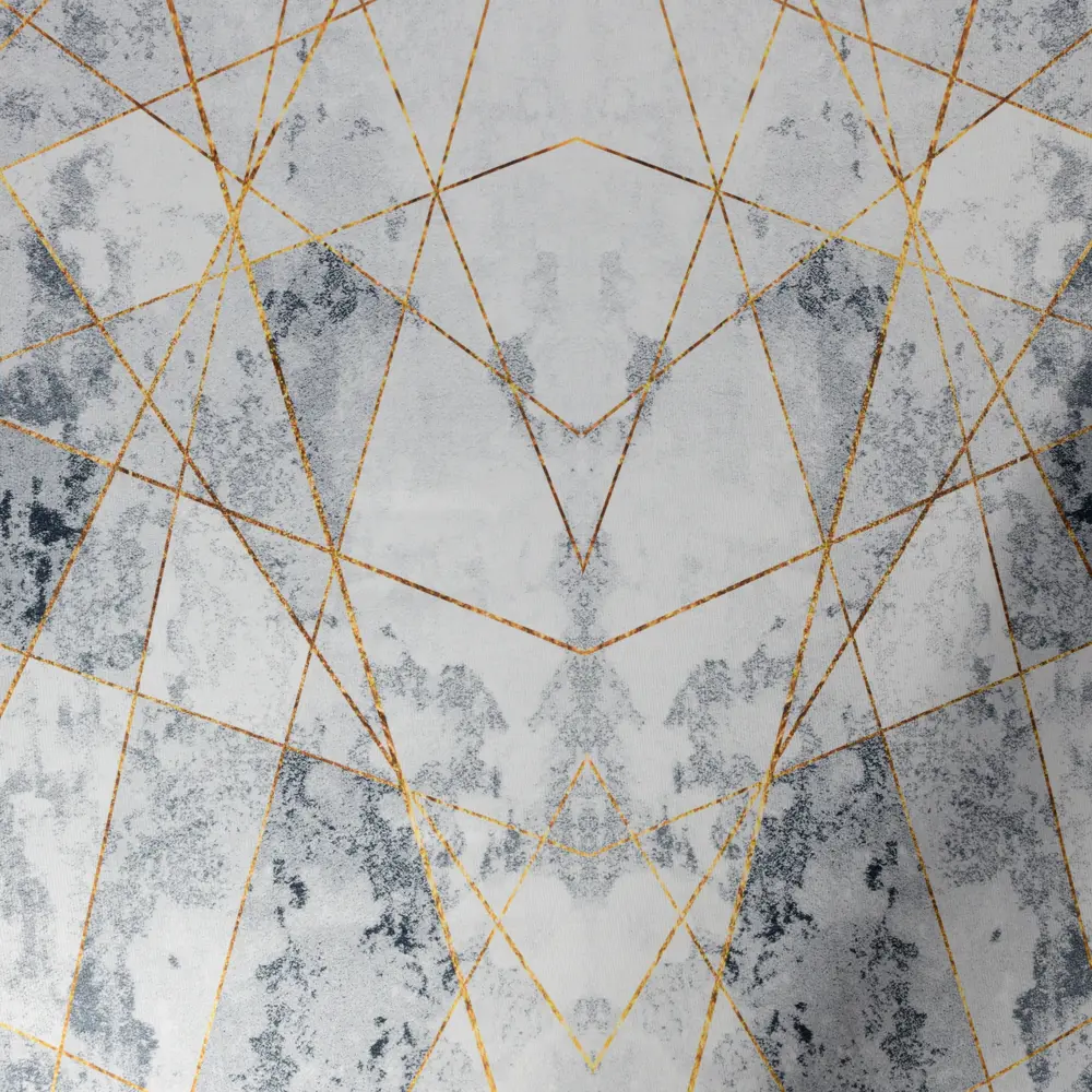 Santreyd Ковровая дорожка «Геометрия» с фотопечатью 1 м серозолотой 89398206 STLM-1437153
