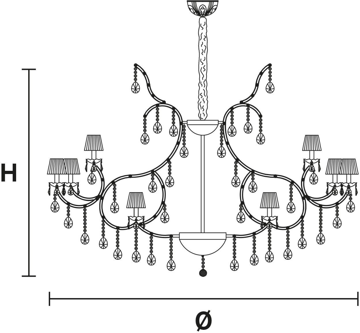 Masiero Металлическая люстра с кристаллами swarovski® Maria teresa sun-id-1351819 - Вид №3