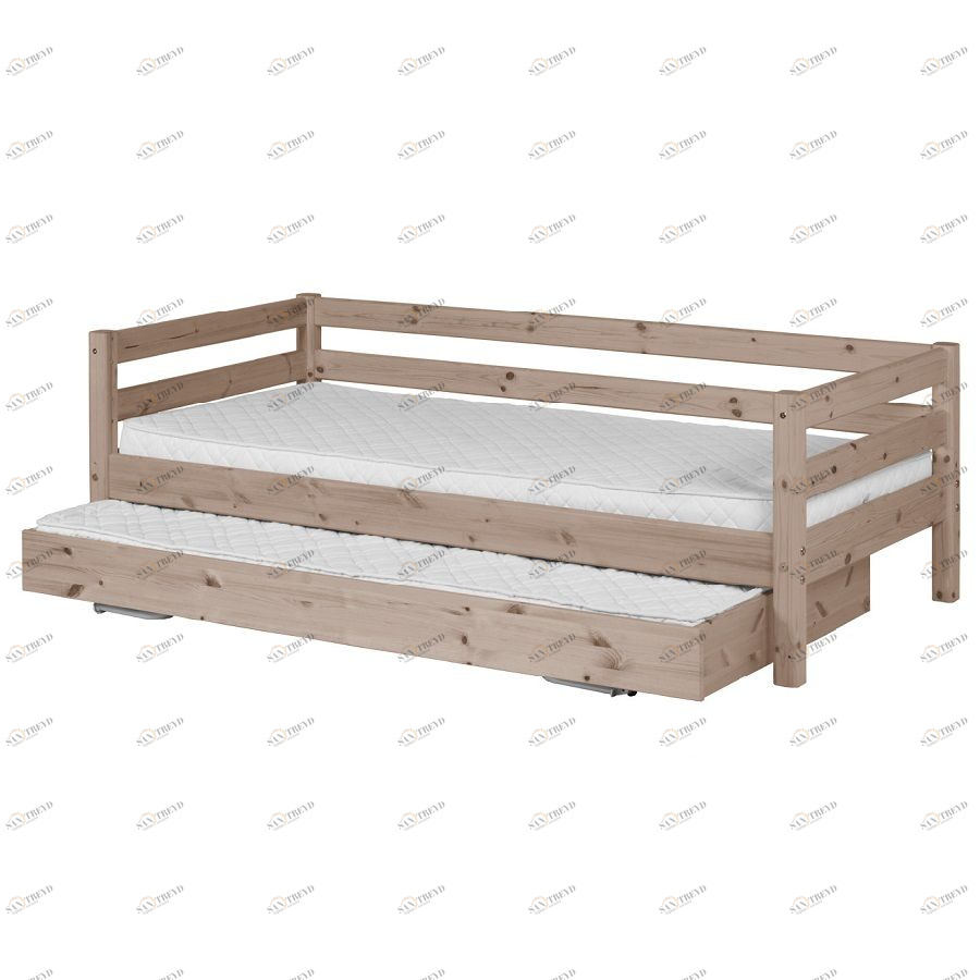 Кровать Flexa Classic с выдвижным спальным местом, коричневая, 190 см 90101711101