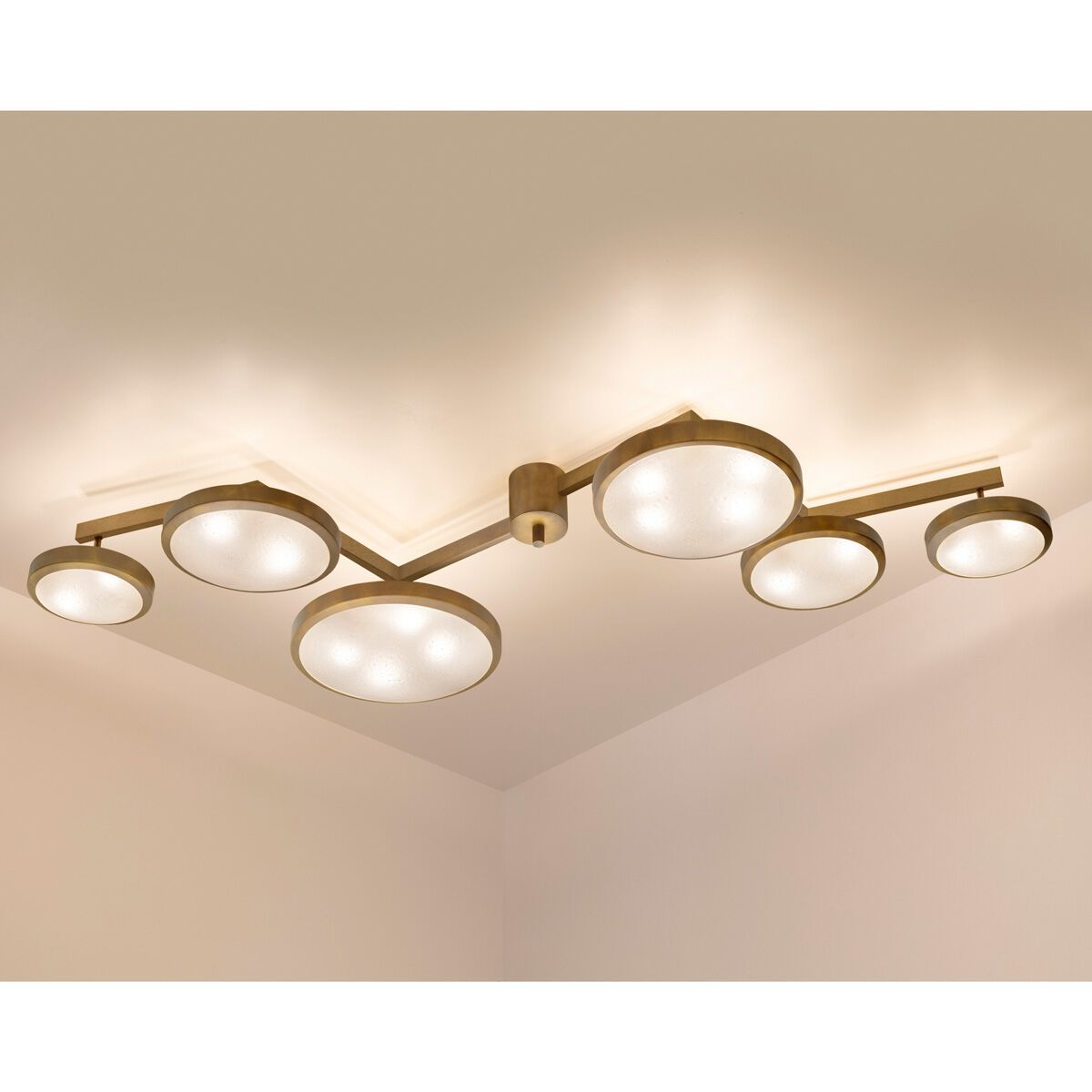 Потолочный светильник из латуни и муранского стекла GASPARE ASARO геометрия ARCH-00153258 - Вид №6