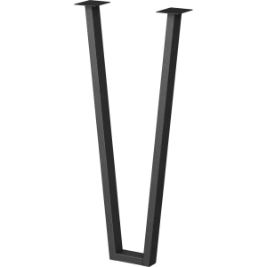 Подстолье для рабочей поверхности 85 см сталь цвет черный глянцевый