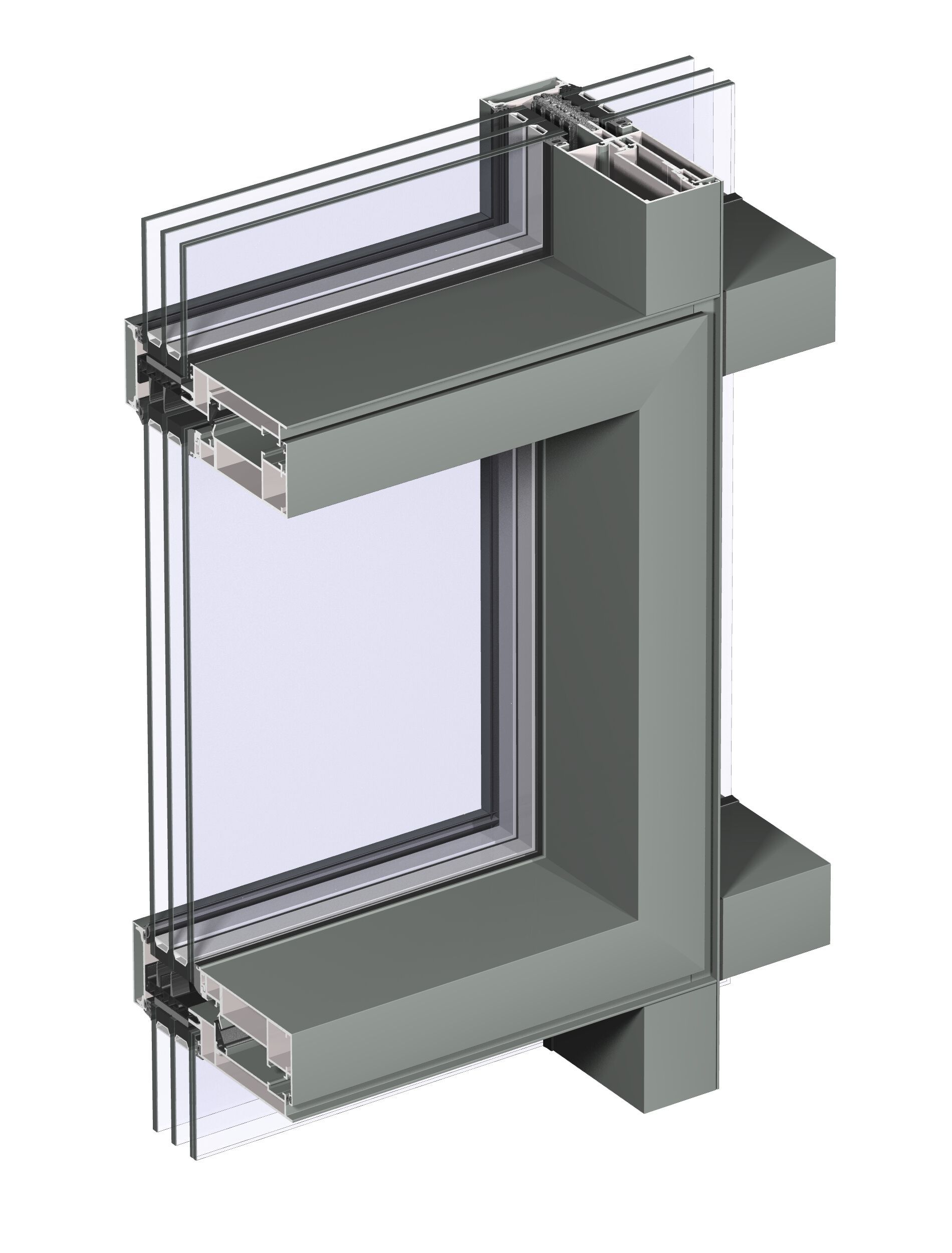 Открывающиеся элементы с выдвижной створкой, встроенные в фасад Reynaers Aluminium ConceptWall ARCH-00134984 - Вид №4