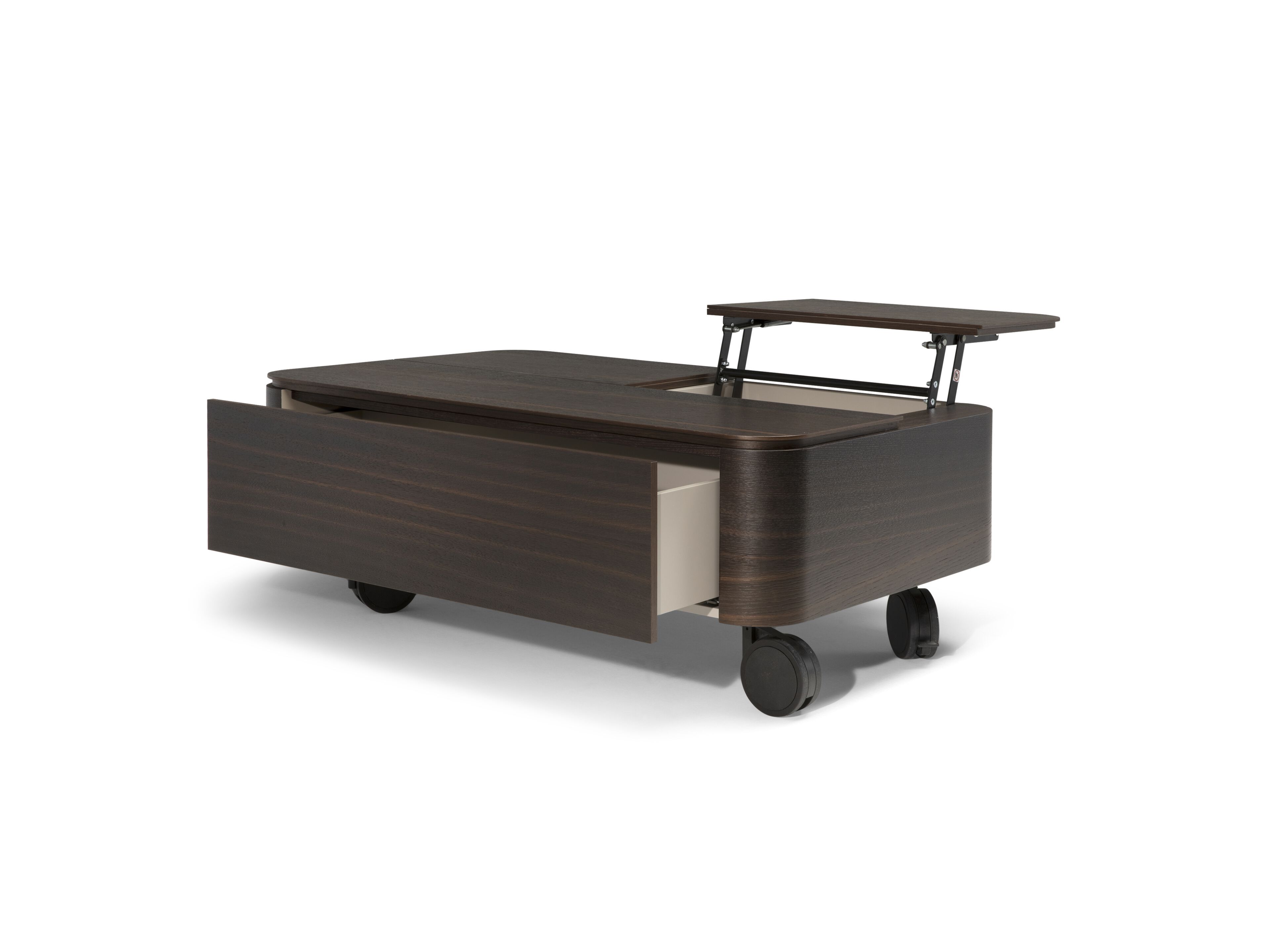 Деревянный журнальный столик с колесами и отсеком для хранения Natuzzi Italia SQUARE ARCH-00091390 - Вид №12