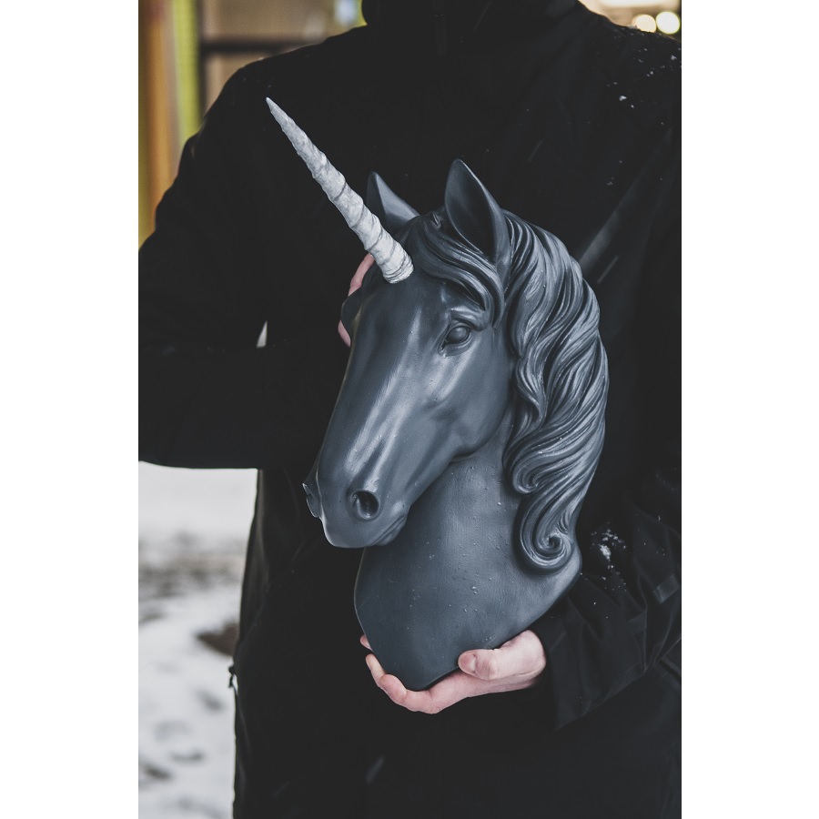 Голова декоративная «Единорог» Yagoodza, графит/графит Y1001 - Вид №1