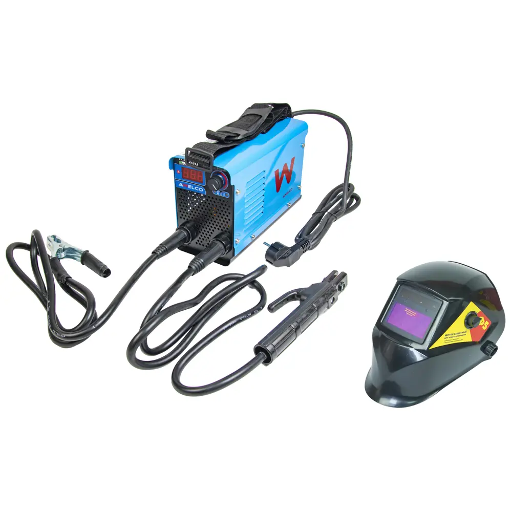 Сварочный аппарат инверторный Awelco Маска Ф5 EXTRA200, 200 А, до 4 мм STLM-2112787
