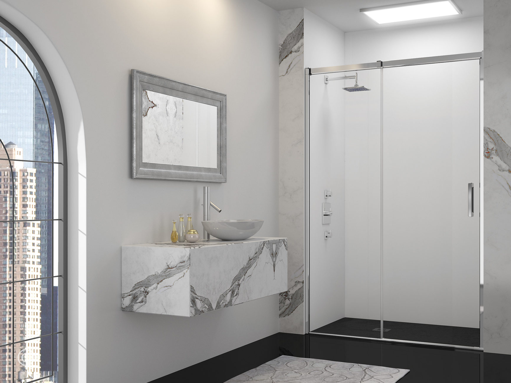 Дверь в нишу GSR2P1200H (Л ИЛИ П) Merlyn Arysto Хромированный 