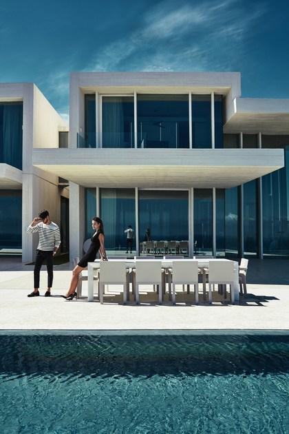 VONDOM Прямоугольный садовый стол из полиэтилена Frame sun-id-1397901 - Вид №3