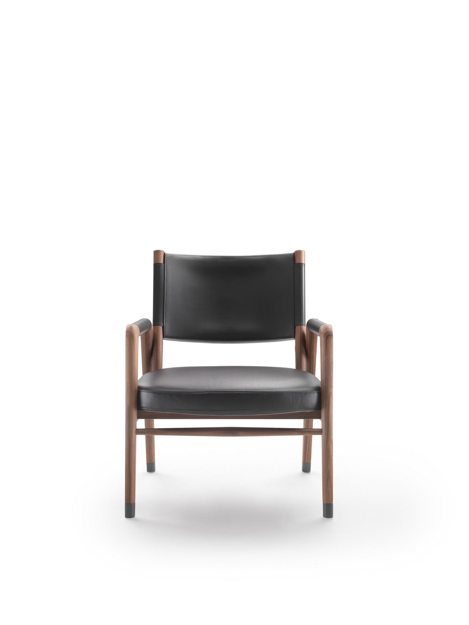 Кресло из цельного дерева и кожи с подлокотниками Flexform Ortigia S. H ARCH-00106398 - Вид №2