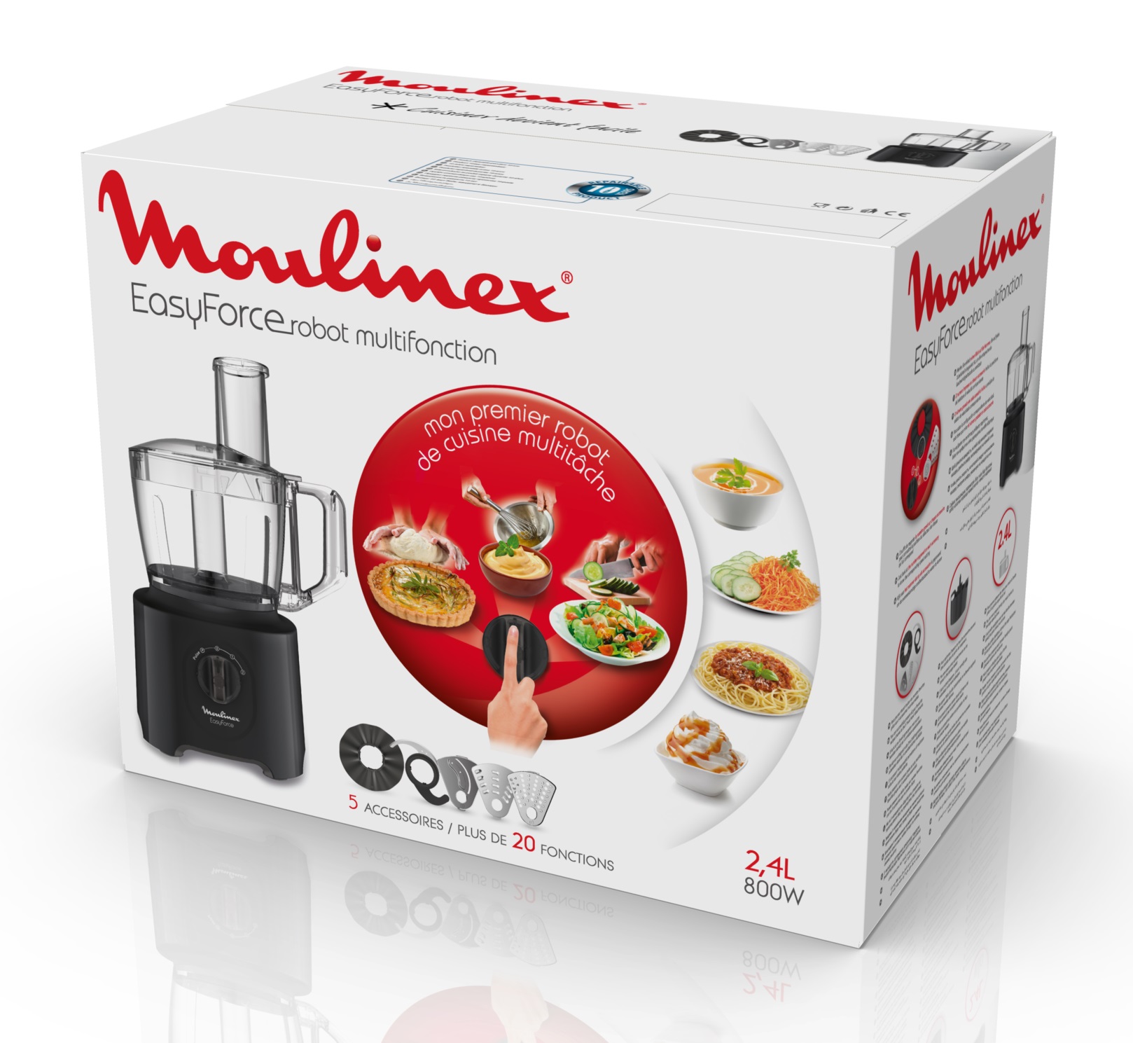 5499628 Кухонный комбайн Moulinex Masterchef Easy Force FP245810 черный STDN-0118252 - Вид №4