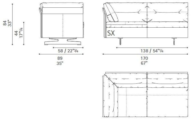 Poltrona Frau Модульный диван с журнальной полкой La collezione - divani e poltrone sun-id-1502655 - Вид №60