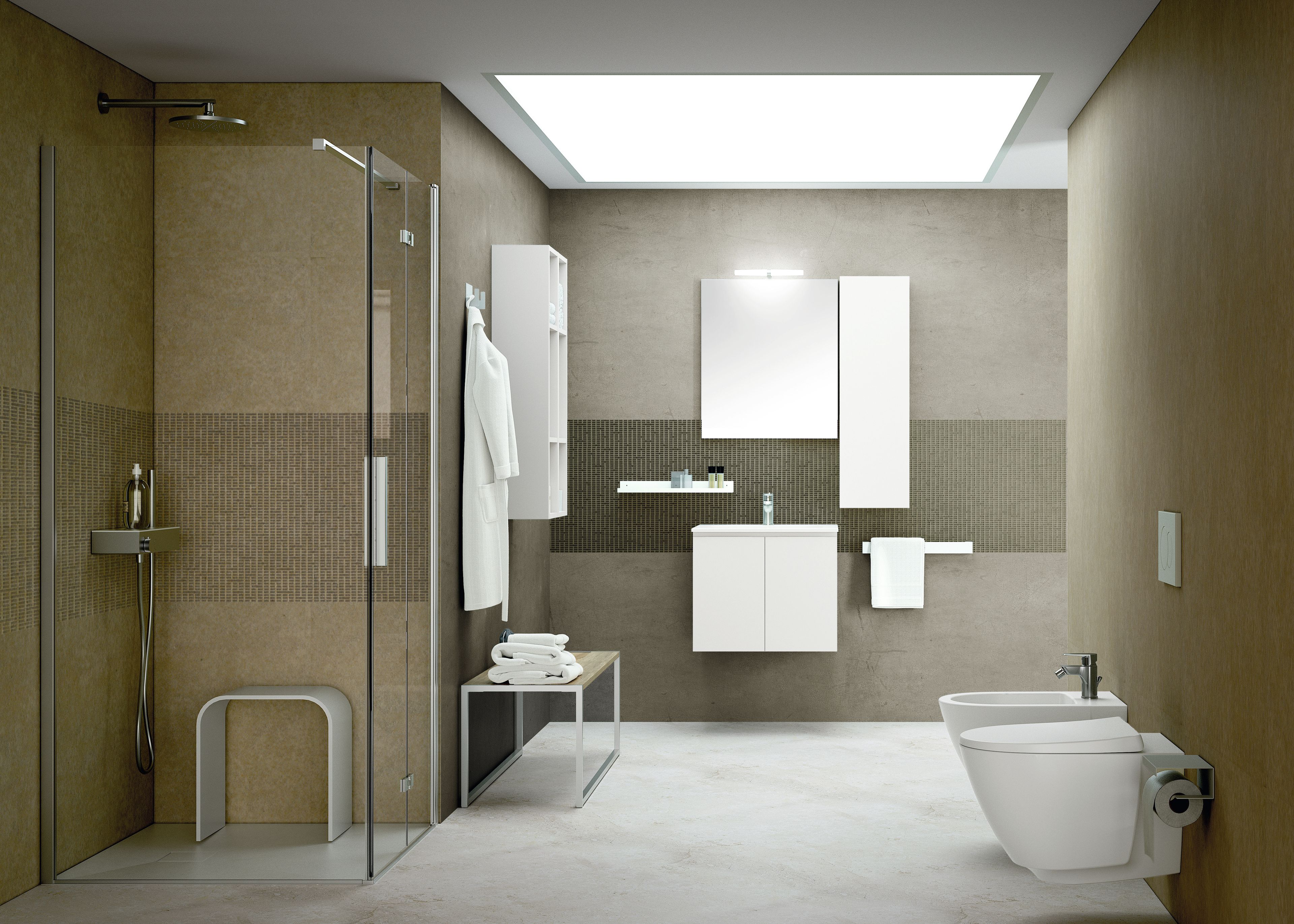 Одноместный туалетный столик с держателем для полотенец Gruppo Geromin Qubo2 ARCH-00031116 - Вид №2